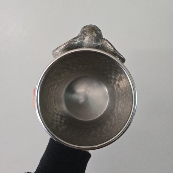 Pier 1 Imports Hammered Metal African Elephant Mug Cup - Picture 5 of 9